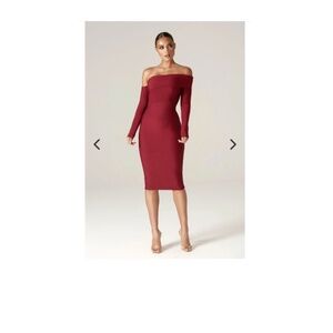 ALIEVA Shiva bandage dress maroon